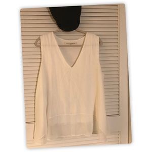 RACHEL Rachel Roy Sheer Layered Sleeveless Blouse!